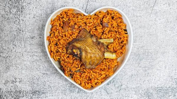 Jellof Rice with Fried Turkey